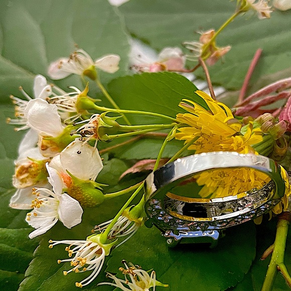 Asscher Charcoal Gem set in silver - Picture 9 of 12